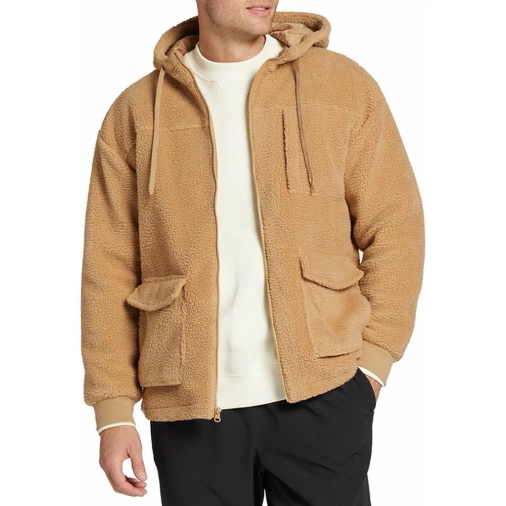 NEW DSG Men's XL full zip Sherpa Fleece Cozy Layering Hoodie Jacket $60 MSRP